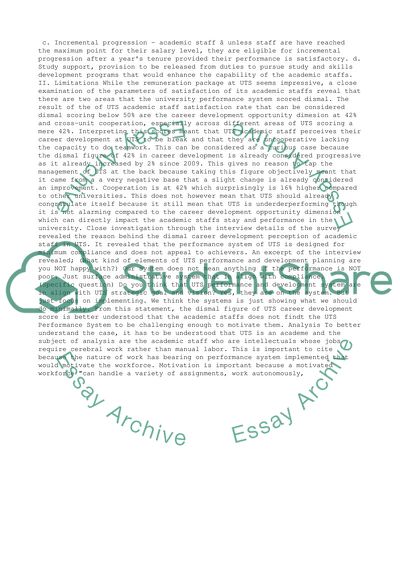 Are University of Technology Sydney Performance and Development System in Align with Strategic Goal