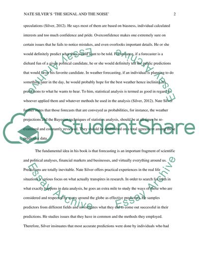 Nate Silvers The Signal and the Noise