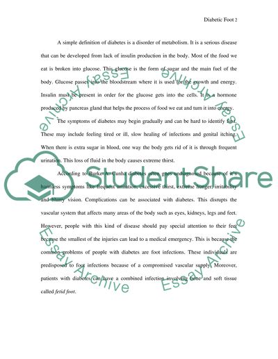 Symptoms and Treatment of Diabetic Foot