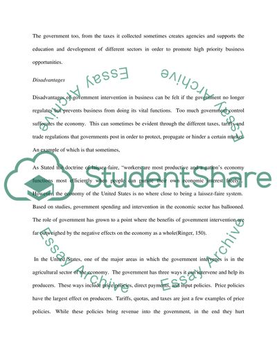 Government Intervention in Business