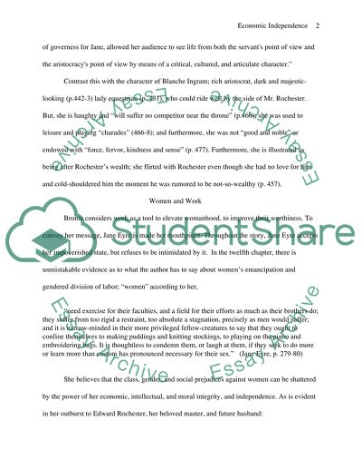 Women, Work and Worthiness in Jane Eyre