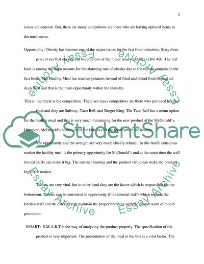 McDonalds: Strength, Weakness, Opportunity, and Threat