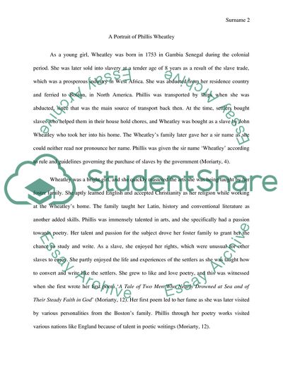 Mana Lumumba-Kasongo and Phillis Wheatley Profiles