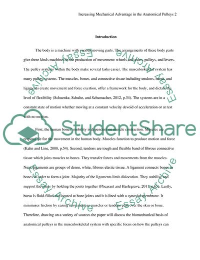 How the Anatomical Pulleys in the Musculoskeletal System Increase Mechanical Advantage