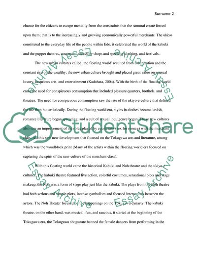 The Tokugawa Floating World and the Ukiyo-E Culture