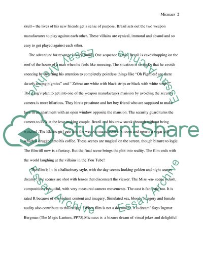 Movie review about MicmacsDirected by Jean-Pierre Jeunet