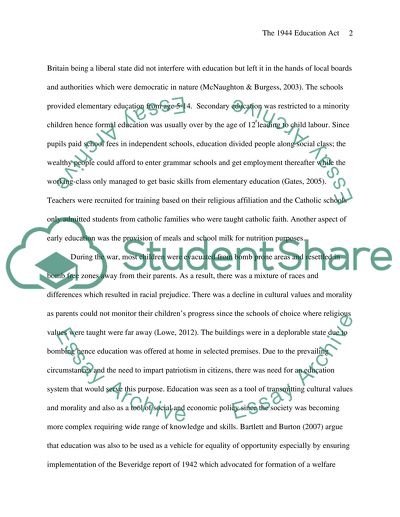 The 1944 Education Act