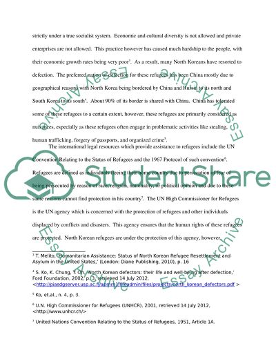 Human Rights Violation of North Korean Refugees