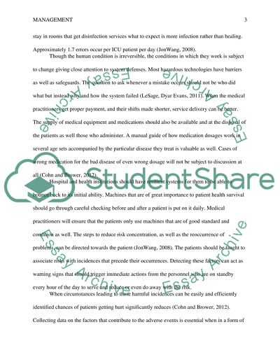 Responsibility Of Patient Safety