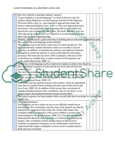 Lanes English as a Second Language