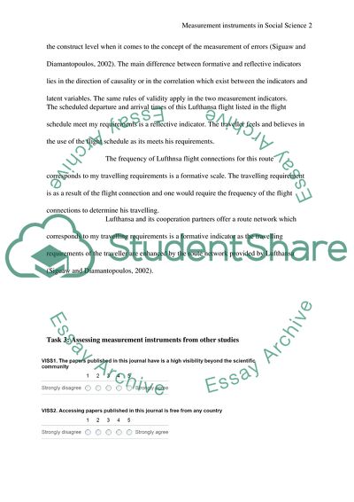 Measurement Instruments in Social Science