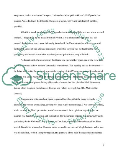 Georges Bizets Carmen