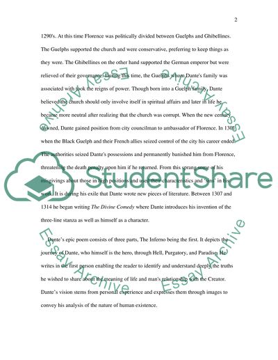 Men, Friendship and Companionship in Divine Comedy