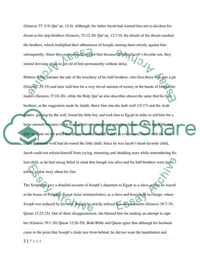 Joseph Story in Bible and Quran