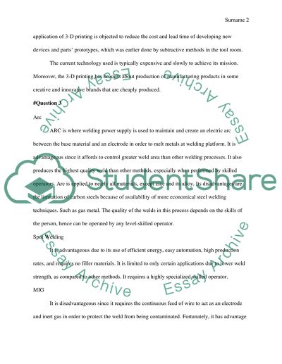 Manufacturing processes