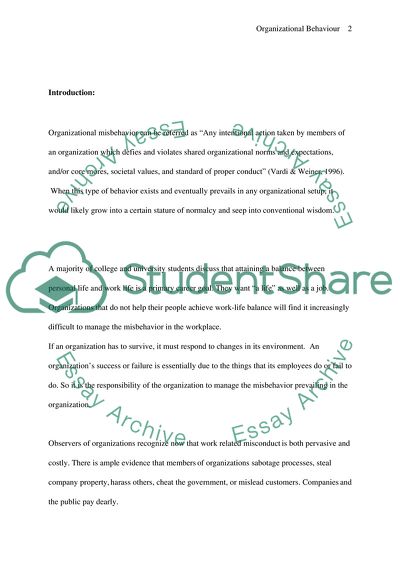 Organizational Behavior and Its Influence on Company