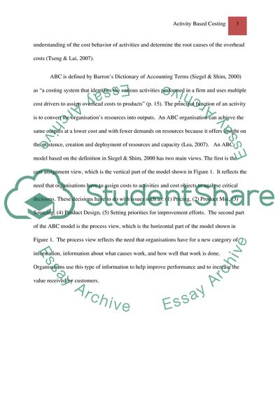 Activity Based Costing in Construction Industry