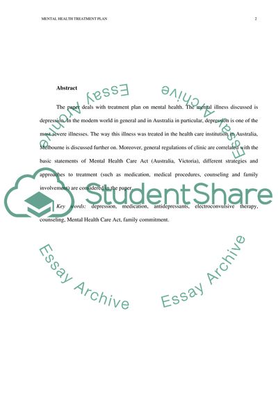 Mental Health Treatment