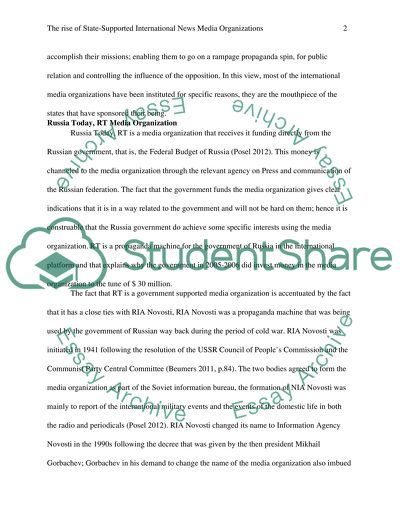 The Rise of State-Supported International News Media Organization