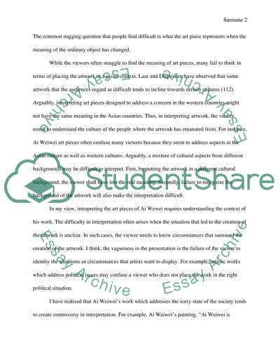 An Artwork of Ai Weiwei