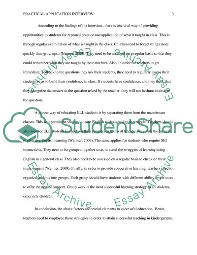 Practical Application Interview