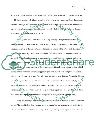 The Role of Life-Long Learning