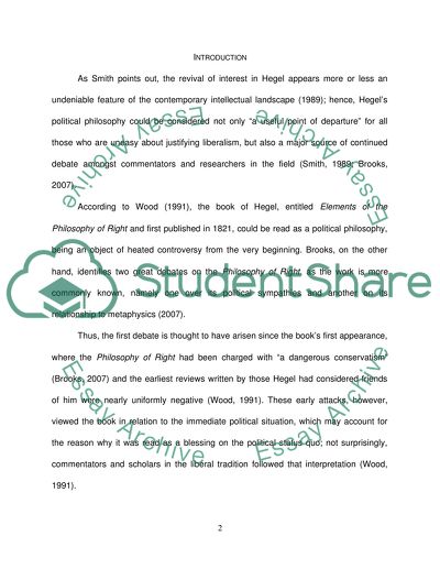 Hegels Philosophy of Right