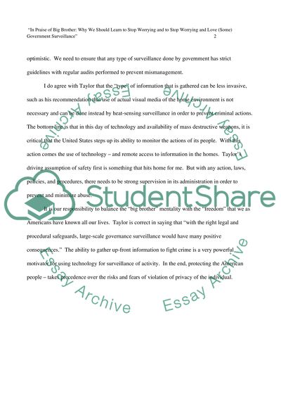 Why We Should Learn to Stop Worrying and Love Government Surveillance