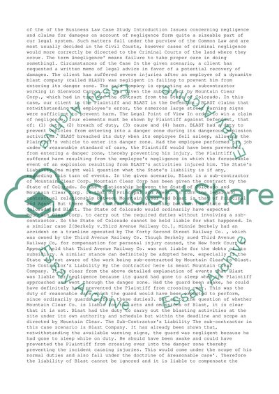 Business Law Case Study