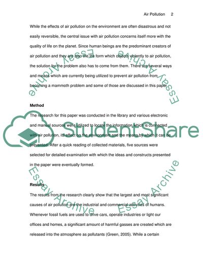 Air Pollution in the USA