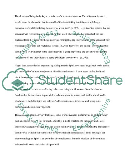 Hegels Phenomenology