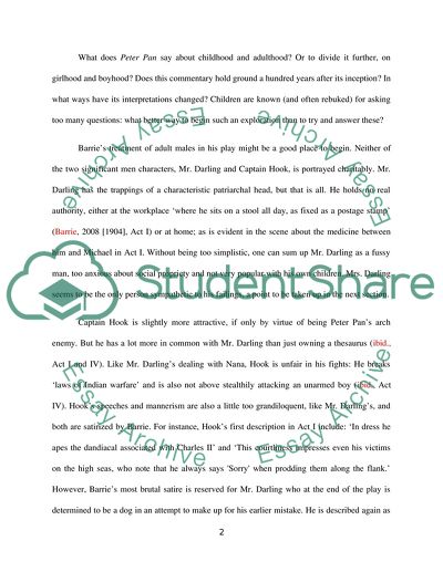 Peter Pan: Constructions of Childhood and Adulthood