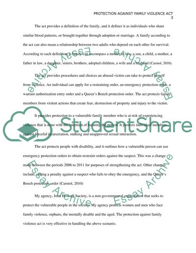 Family Violence Protection Act