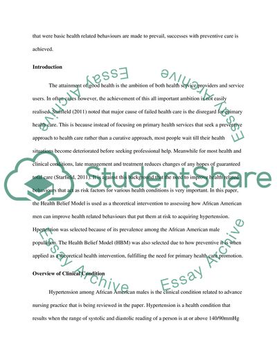 The Health Belief Model