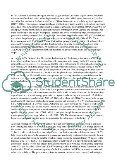 Renewable and Solar Power in the UK