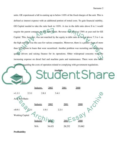 Alternative Analysis of GE Capital
