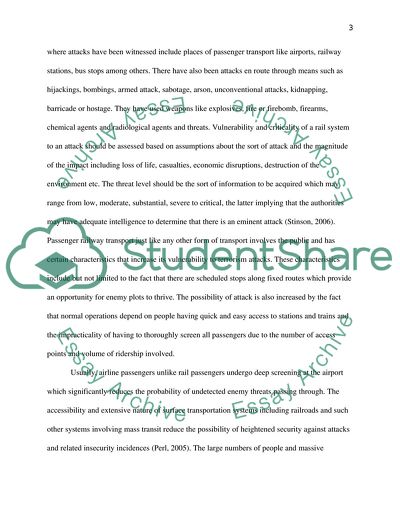 Railway Security of the Acela Express