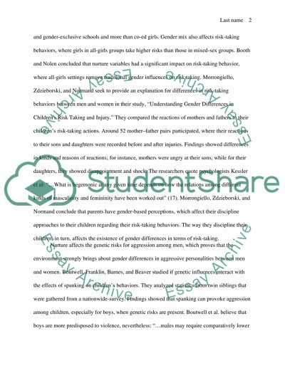 The Primary Shaper of Gender Differences