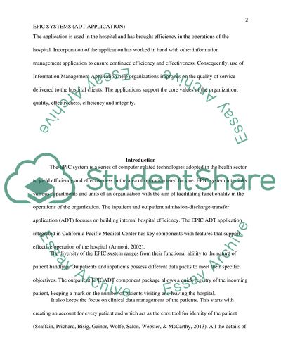 The EPIC ADT Application