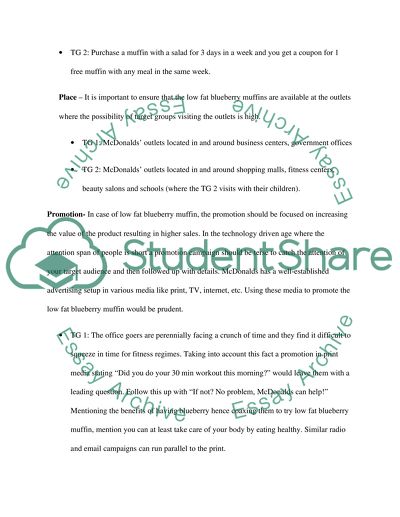 Marketing Mix for McDonalds