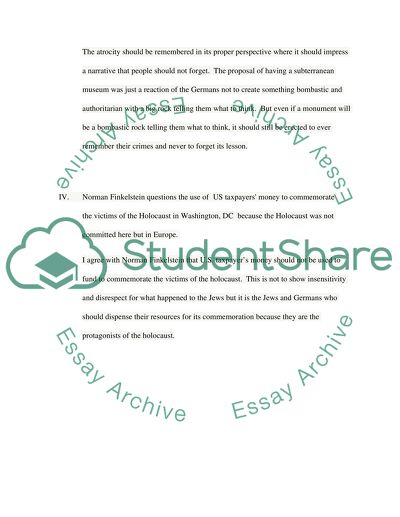 The Memorial of Those Who Perish in The Holocaust