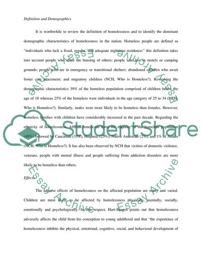 Number of Homeless People