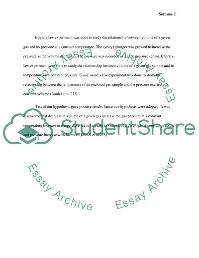 Exporing the properties of gases