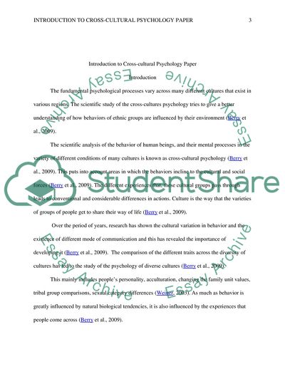 The Fundamental Cross-Cultural Psychology