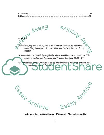 Understanding the Significance of Women in Church Leadership