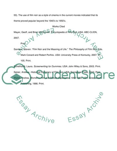 Film Noir and the Meaning of Life