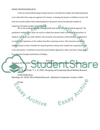 Designing and Conducting Mixed Methods