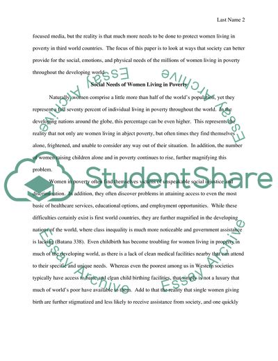 Women in Poverty Stricken Countries