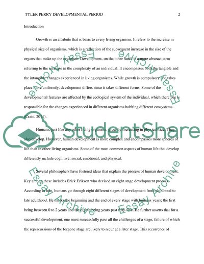 Tyler Perrys Developmental Period