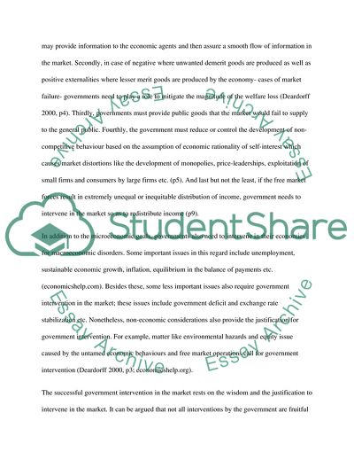 Government Intervention in a Mixed Economy